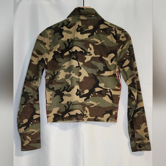 Abercrombie & Fitch Womens Camo Jacket Size XS Cropped Urban Gorpcore Streetwear - Picture 7 of 9